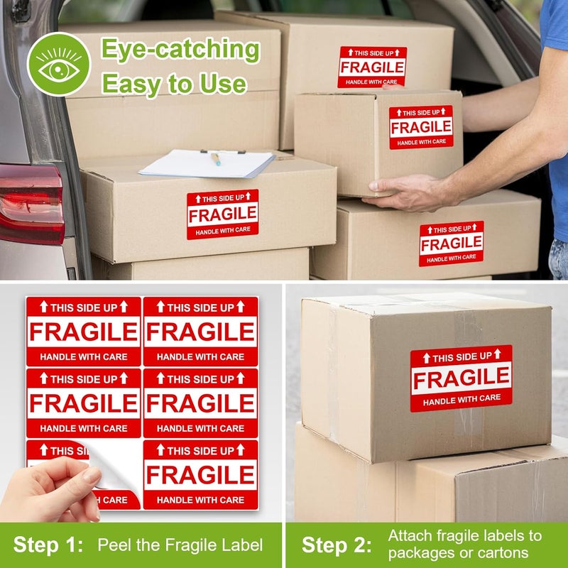 Anylabel 210 Pcs 3" x 5" Large Fragile Stickers for Shipping, This Side Up Labels, Handle with Care for Shipping, Fragile Stickers for Moving(6 Labels per Sheet, 35 Sheets) - Image 4